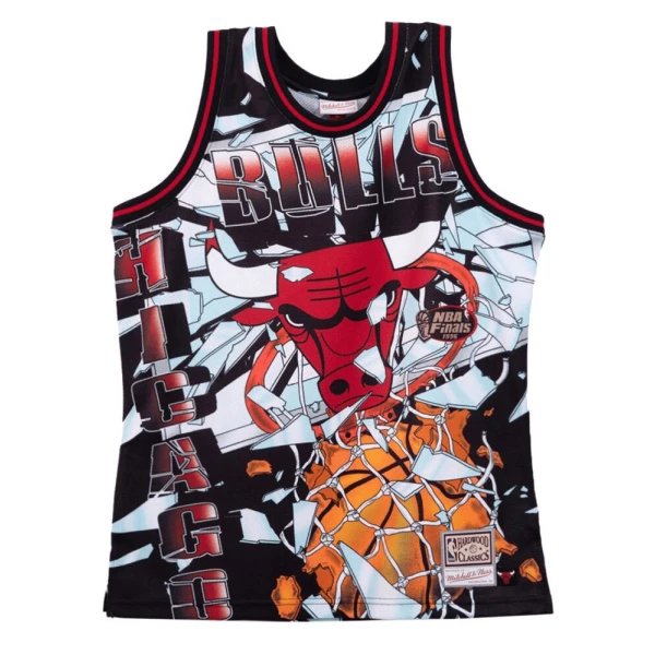 Men’s Mitchell & Ness Big Face 6.0 Fashion Tank Top Jersey Chicago Bulls