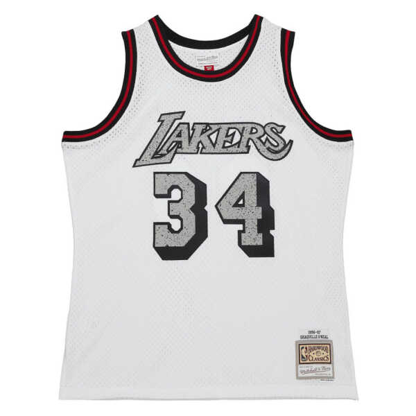 Men’s Mitchell & Ness Cracked Cement Swingman Shaquille O'Neal Los Angeles Lakers 1996-97 Jersey