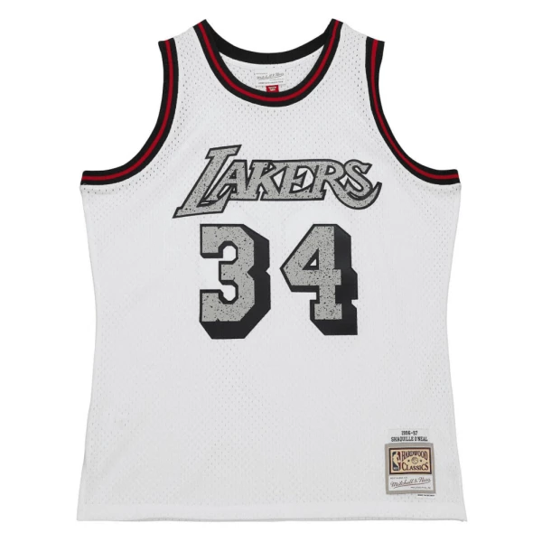 Men’s Mitchell & Ness Cracked Cement Swingman Shaquille O'Neal Los Angeles Lakers 1996-97 Jersey