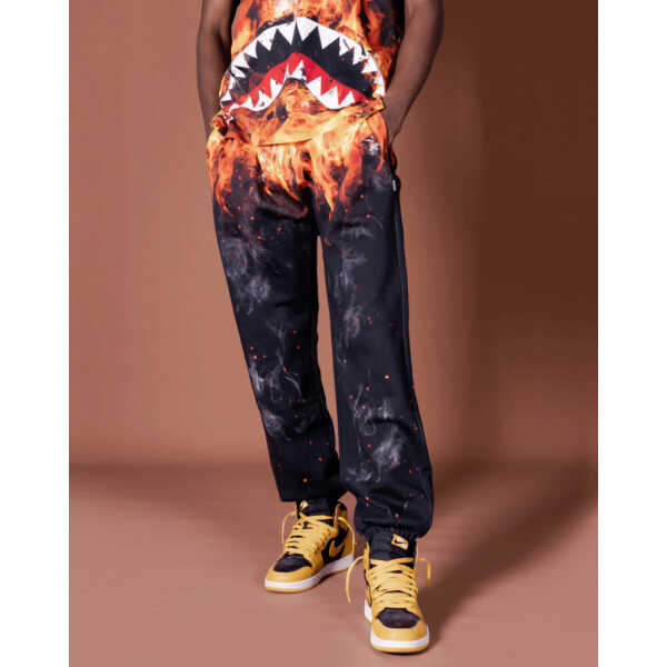 Men's Sprayground JOGGERS SHARK ON FIRE