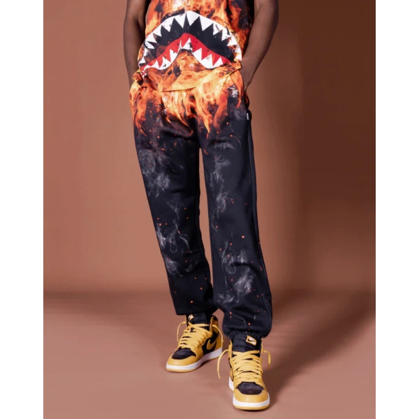 Men's Sprayground JOGGERS SHARK ON FIRE