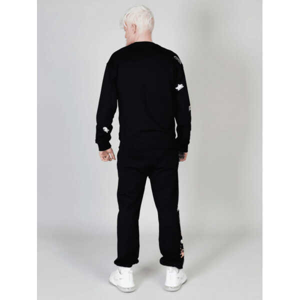 Men's SPRAYGROUND SWEATSHIRT CHARACTERS CREWNECK BLACK - Image 6