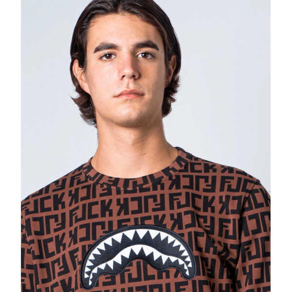 Men's SPRAYGROUND MARRONE SHARK CREWNECK - Image 3