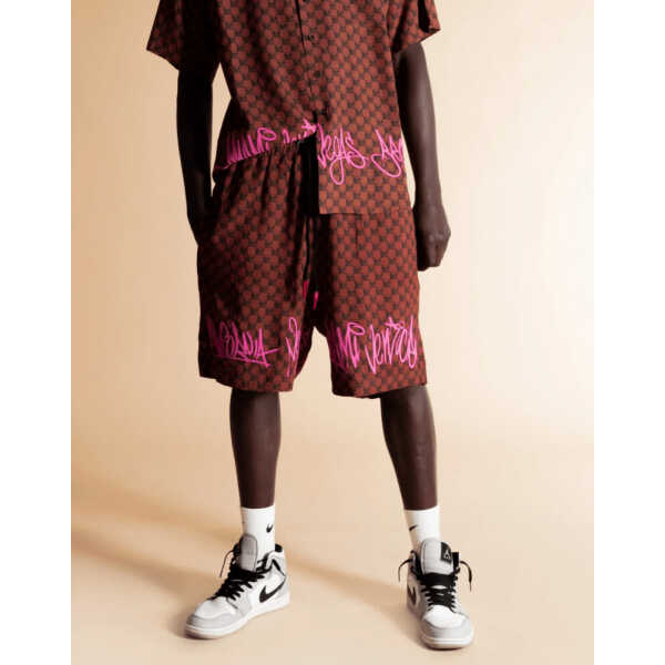 Men's SPRAYGROUND BERMUDA SHORTS SKULL CHECKERD