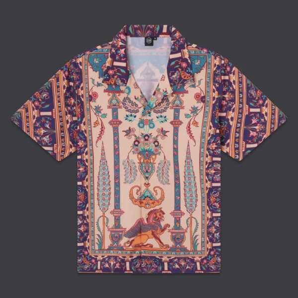 Dolly Noire Persian Rug Bowling Shirt Beige