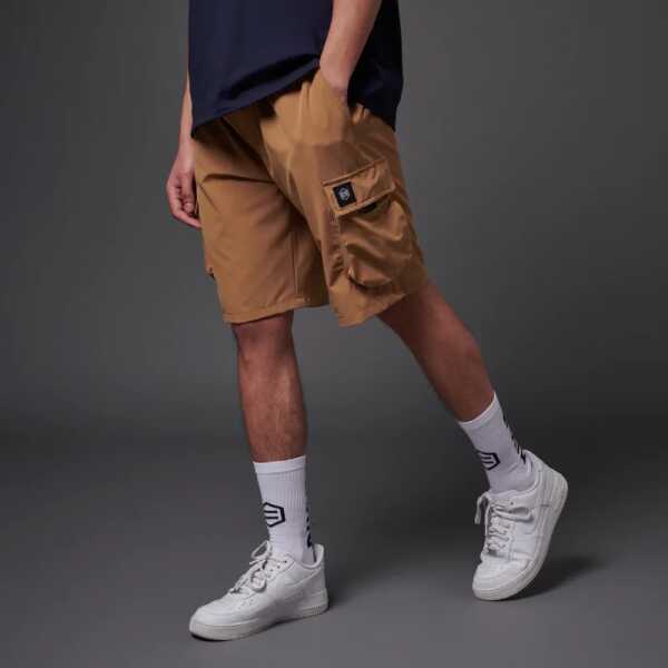 Dolly Noire Techno Cargo Shorts Beige - Image 5