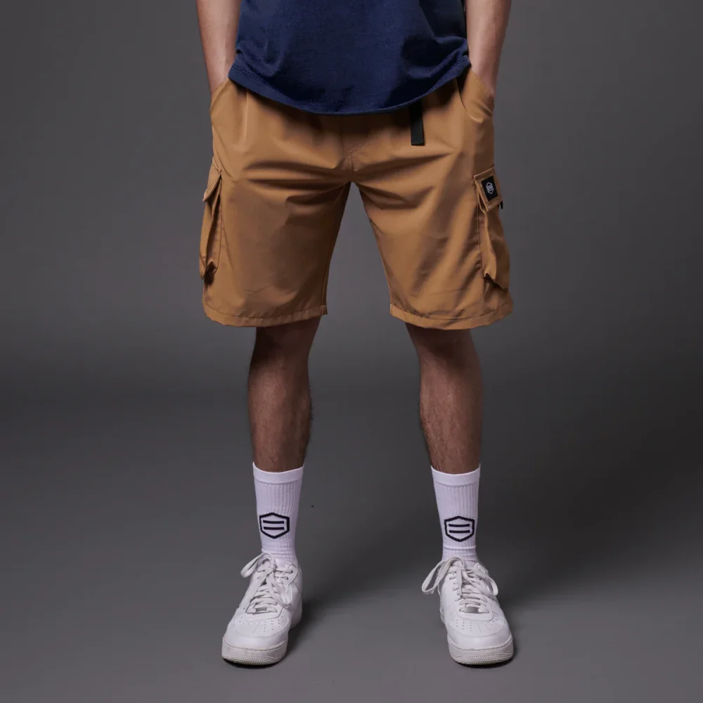 Dolly Noire Techno Cargo Shorts Beige - Imagen 4