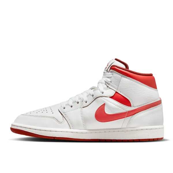 Air Jordan 1 MID SE "WHITE DUNE RED" (GS) - Image 3