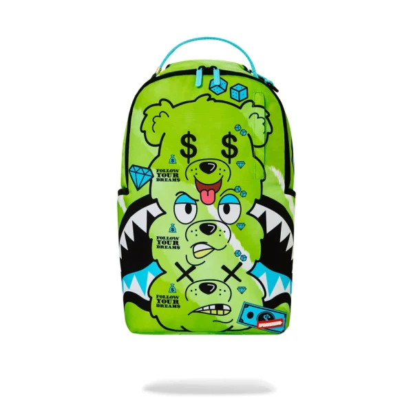 Mochila Sprayground TRIPLE BEAR GREEN DLXSR BACKPACK