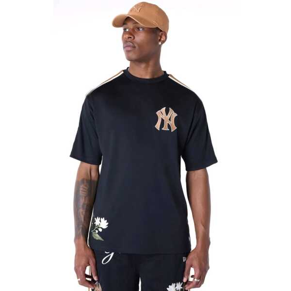 New Era Camiseta Oversized New York Yankees MLB Floral Negro