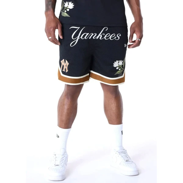 New Era Pantalón Corto New York Yankees MLB Floral Negro