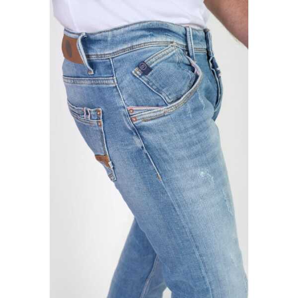 Pantalon Le Temps Des Cerises Jeans 700/11 adjusted Sernine destroy blue N°4 - Image 5