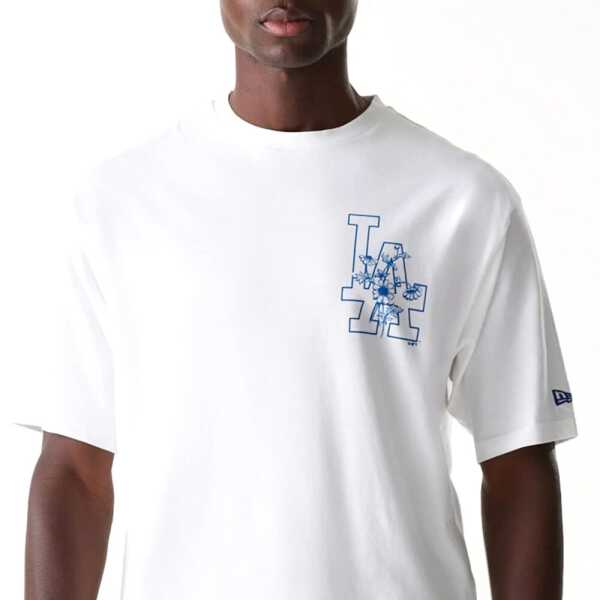 New Era Camiseta Oversized LA Dodgers MLB Floral Graphic Blanco - Image 3