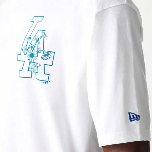 New Era Camiseta Oversized LA Dodgers MLB Floral Graphic Blanco - Image 5