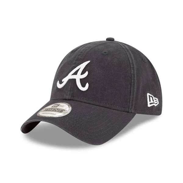 Gorra ajustable oficial New Era Atlanta Braves MLB Core Classic Navy 9TWENTY