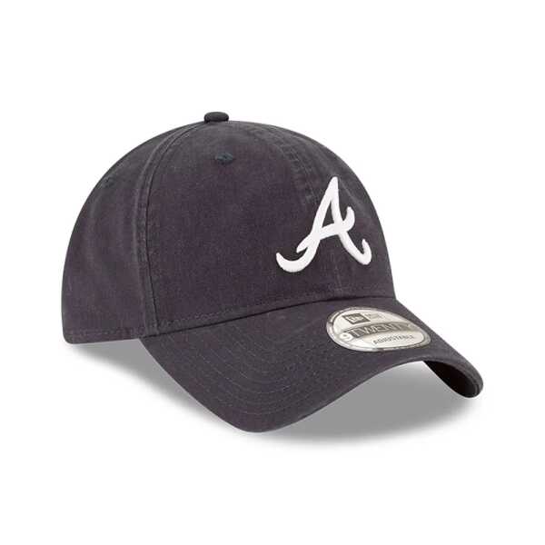 Gorra ajustable oficial New Era Atlanta Braves MLB Core Classic Navy 9TWENTY - Image 3