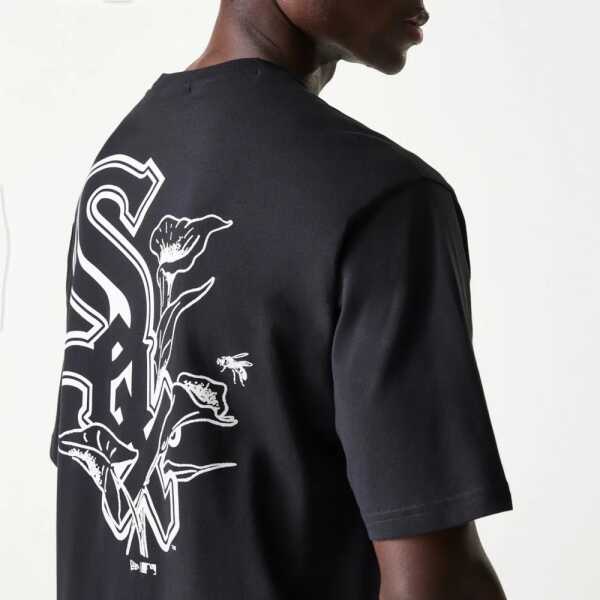 New Era Camiseta Oversized Chicago White Sox MLB Floral Graphic Negro - Image 6