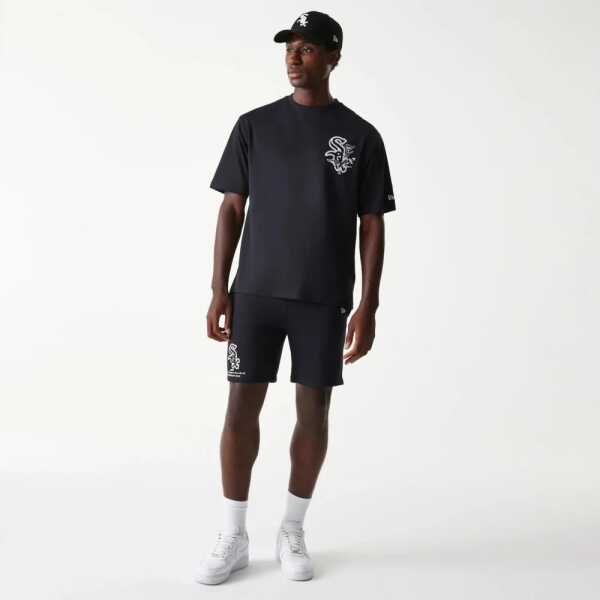 New Era Camiseta Oversized Chicago White Sox MLB Floral Graphic Negro - Image 7