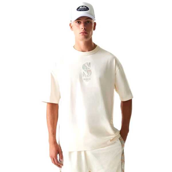 New Era Camiseta Oversized Seattle Mariners MLB Infill Blanca