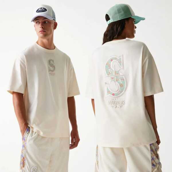 New Era Camiseta Oversized Seattle Mariners MLB Infill Blanca - Image 5