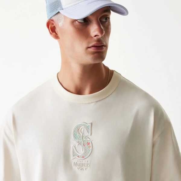 New Era Camiseta Oversized Seattle Mariners MLB Infill Blanca - Image 3