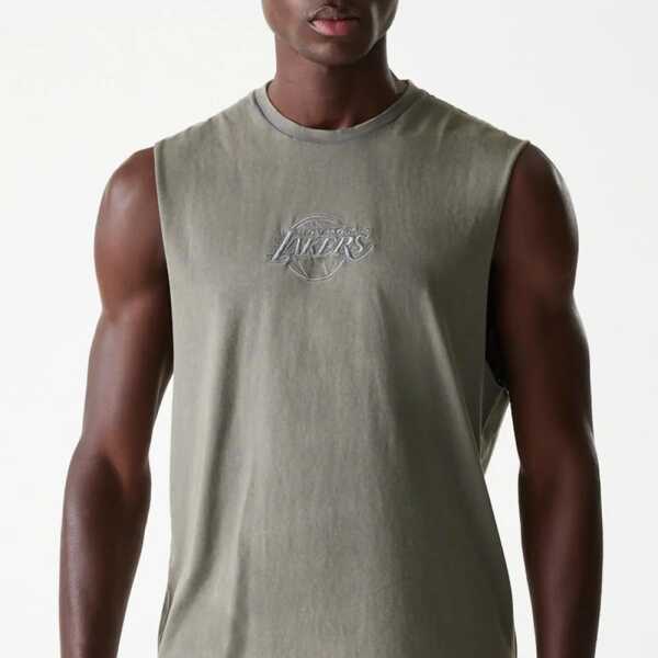 New Era Camiseta Sin Mangas LA Lakers NBA Washed Gris - Image 4