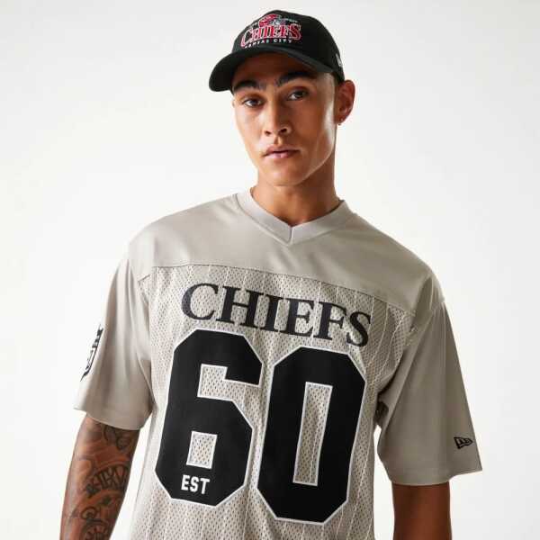 New Era Camiseta Jersey Kansas City Chiefs NFL Pinstripe Crema - Image 3