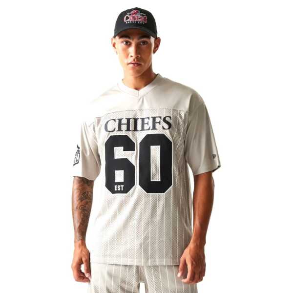 New Era Camiseta Jersey Kansas City Chiefs NFL Pinstripe Crema