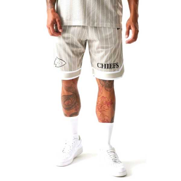 New Era Pantalón Corto Kansas City Chiefs NFL Pinstripe Crema