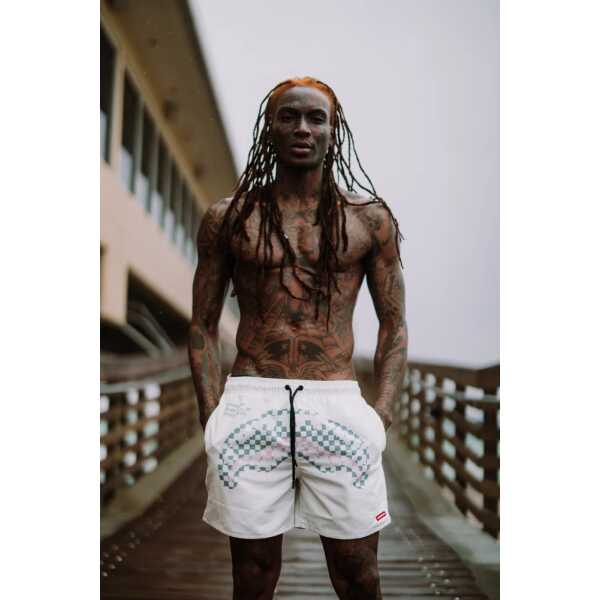 Men's SPRAYGROUND CREAM CHECK SHARK CENTRAL SWIM - Image 6