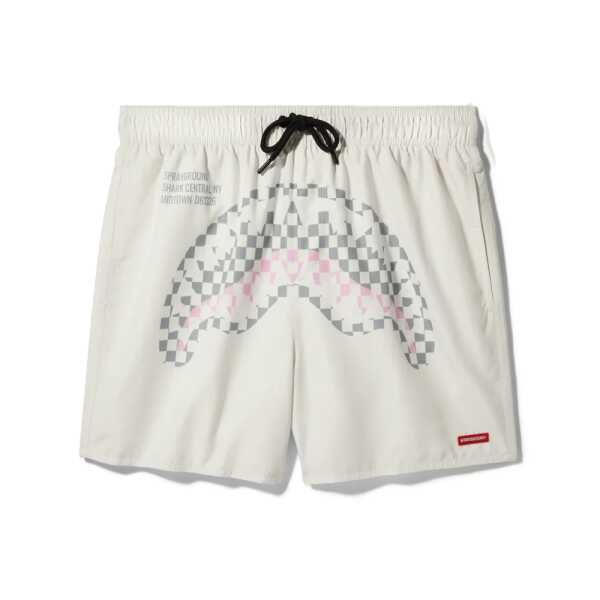 Men's SPRAYGROUND CREAM CHECK SHARK CENTRAL SWIM