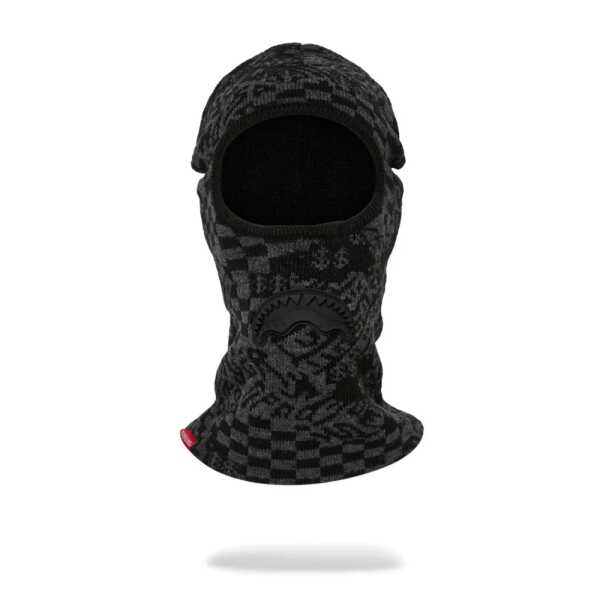 Sprayground KNIT BLACK WARP CHECK SKI MASK