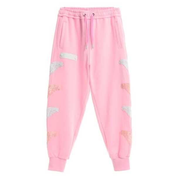 Mod Wave Movement Pantalon  Dobles Alas Bordadas