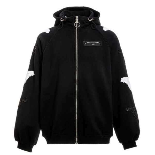 Mod Wave Movement Sudadera Doble Alas Lentejuelas Con Capucha y cremallera